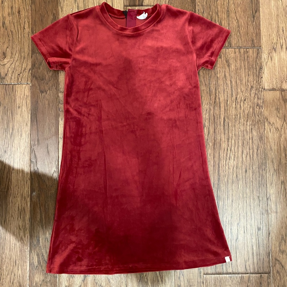 Red velvet dress